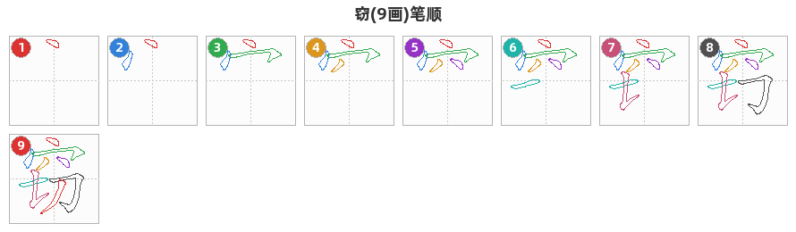 窃笔顺分解图
