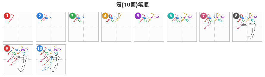 笏笔顺分解图