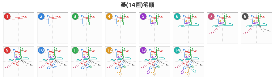 綦笔顺分解图