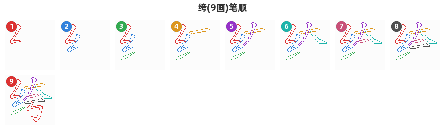绔笔顺分解图