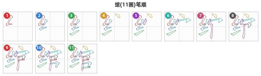绾笔顺分解图