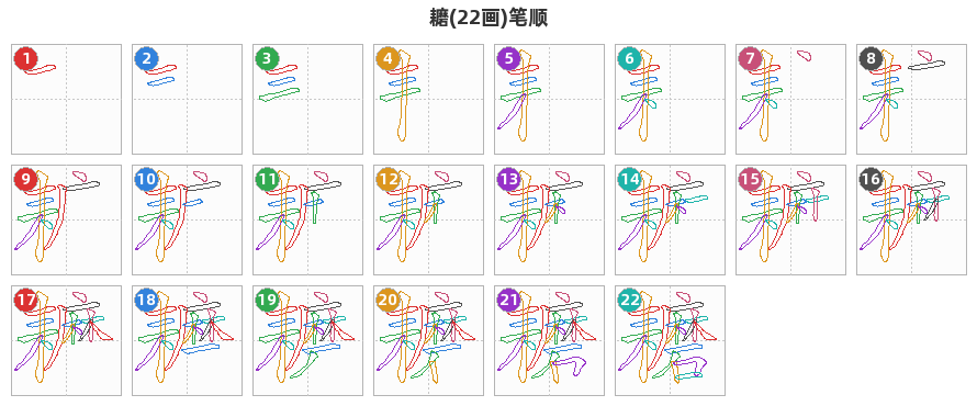 耱笔顺分解图