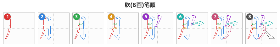 肷笔顺分解图