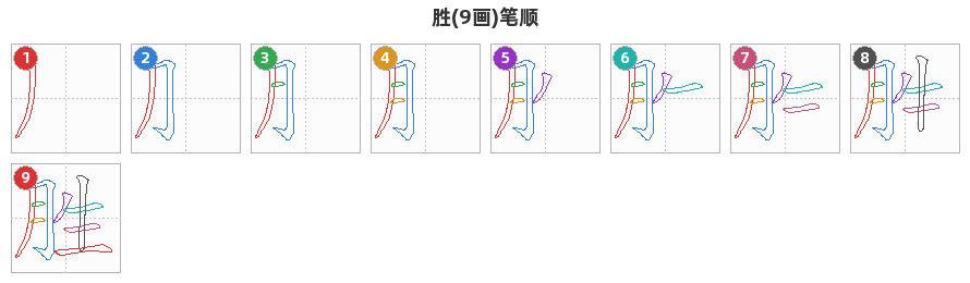 胜笔顺分解图