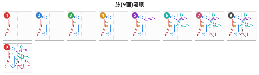 胨笔顺分解图