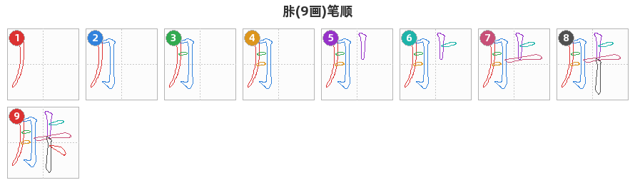 胩笔顺分解图