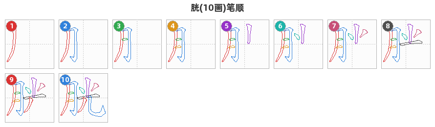 胱笔顺分解图