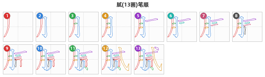 腻笔顺分解图