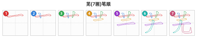 芜笔顺分解图