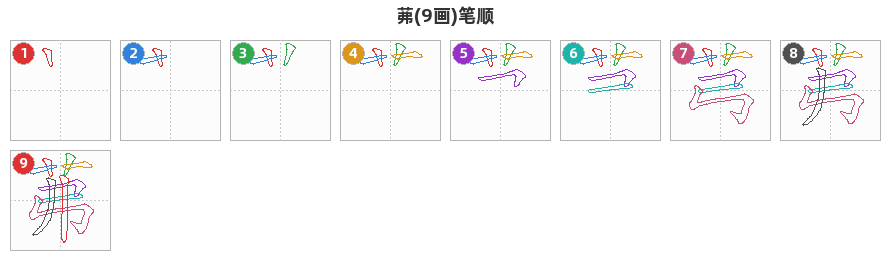 茀笔顺分解图