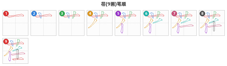 荏笔顺分解图