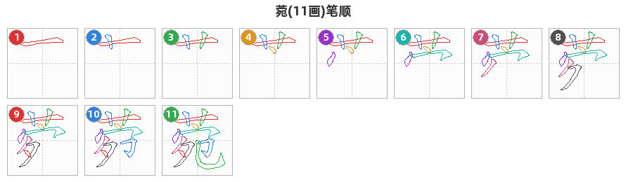 菀笔顺分解图