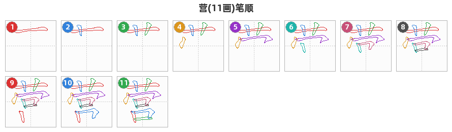 营笔顺分解图