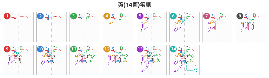 蔸笔顺分解图