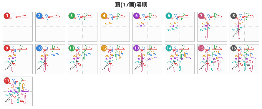 藉笔顺分解图