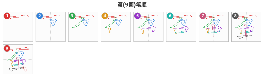 虿笔顺分解图