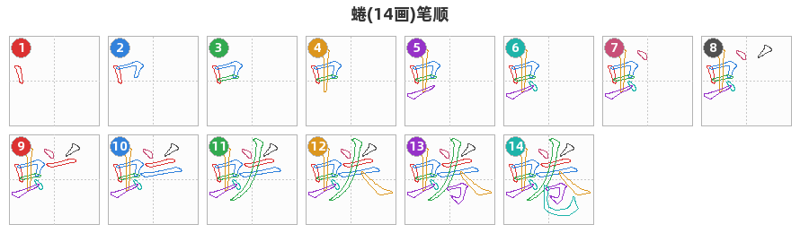 蜷笔顺分解图