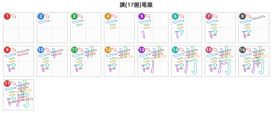 講笔顺分解图