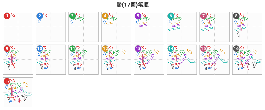 豁笔顺分解图