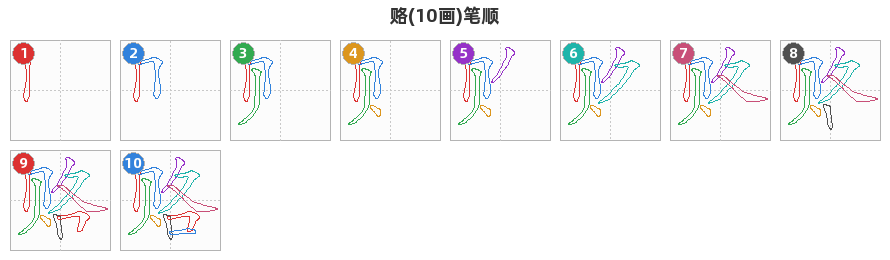 赂笔顺分解图