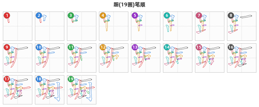 蹰笔顺分解图