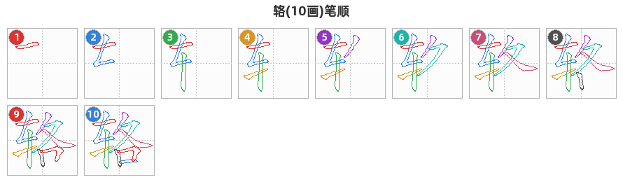 辂笔顺分解图