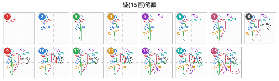 辘笔顺分解图