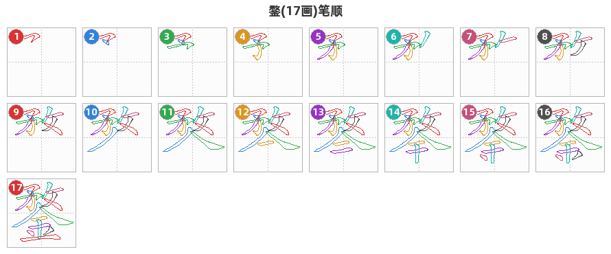 鍪笔顺分解图