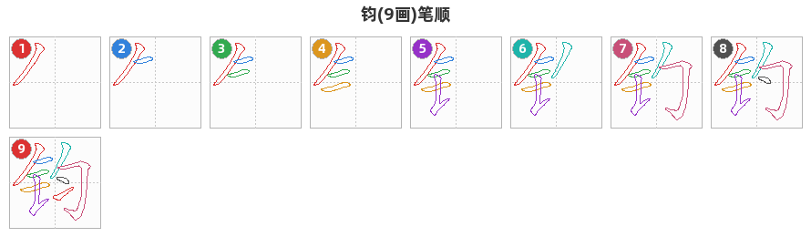 钧笔顺分解图