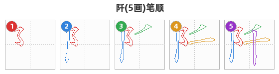 阡笔顺分解图