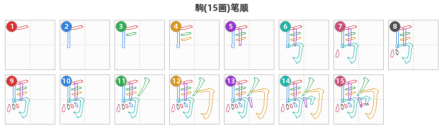 駒笔顺分解图