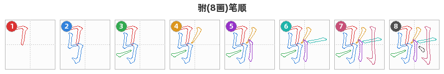 驸笔顺分解图