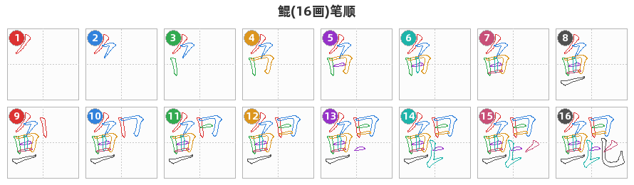 鲲笔顺分解图