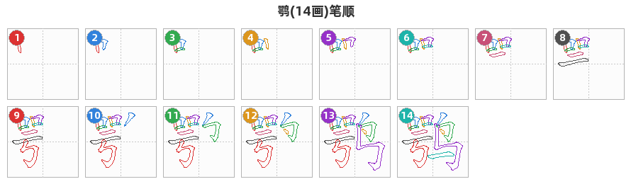 鹗笔顺分解图
