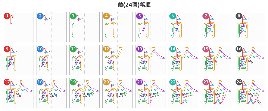 鹼笔顺分解图