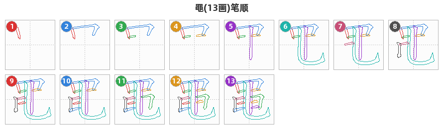 黽笔顺分解图
