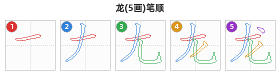 龙笔顺分解图